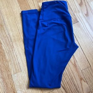 Yogalicious blue leggings full length size small high rise blue leggings
